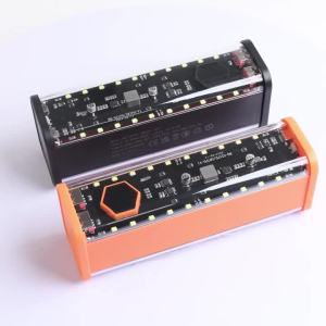 8-Section 21700 Battery Box DIY Kit Transparent Mech Battery Box Welding Free Power Bank Case with 22.5W Flash Charge