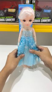 [KST] Boneka Mainan Elsa Princess Musik Lampu Berdiri Duduk Anak Perempuan Gerak Kado Ulang Tahun