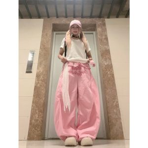 Quần Ống Rộng Nhanh Khô Thể Thao Mùa Hè Cho Nữ Quần Ống Rộng Thường Ngày Khiêu Vũ Đường Phố Nhiều Chất Dopamine