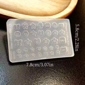 A Cartoon Nail Mold Key Chain Love Lock Star Button Irregular Shaped Button Three-Dimensional Creative Nail Mold