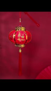Lampu Lampion Led Imlek Cina Baterai Listrik Out Indoor Hiasan Gantung Model Bulat Pajang Lonjong