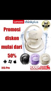 Lenovo Thinkplus X15 Pro headset Open Ear Headphones OWS ture Wireless Bluetooth 5.4 TWS Headset Air Conduction Sport Noise Reduction earbuds HiFi Stereo untuk IOS Android Music HD Callwith Mikrofon untuk Android IOS hensed