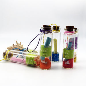 A Set of 12 PCs Retro Wishing Bottle Constellation Lucky Bottle Glass Small Size Wooden Plug Drifting Bottle Creative Home