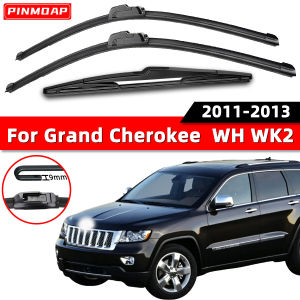 PINMOAP Suitable For Jeep Grand Cherokee WH WK2 2011-2013 Wiper Blade Set 3PCS Front Rear Windshield Rubber Quiet Clear Vision