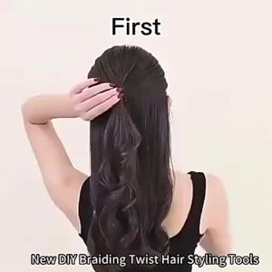 Bộ Dụng Cụ Tạo Kiểu Tóc Bằng Nhựa Dành Cho Nữ Bé Gái Trẻ Em - Dụng Cụ Tạo Kiểu Tóc Tết Đuôi Ngựa Kẹp Tóc Thần Kỳ 1/2/3 Bộ