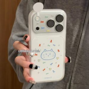 LIANGWU | Cute Cartoon Cats and Fish Phone Case for iPhone Models