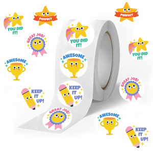 500pcs Pentagram Reward Stickers Motivational Stars on Sheets Teachers Classroom Supplies for Celebrating Student Achievements