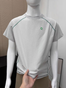 Quick Dry Light Weight Mens T-Shirt Half Sleeve Shoulder Insert Outdoor Sports Summer Casual round Neck Polyester Fiber