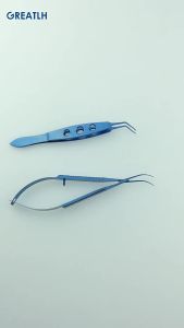 1pcs Duckbill Implantation Tweezers Intraocular Holding Forceps Half-type Soft Crystal Folding Ophthalmic Instrument