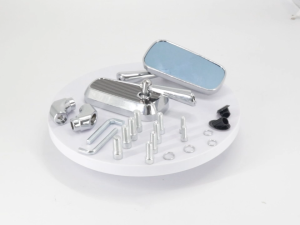 【9H Ship】BLUE/CLEAR Lens Full Alloy CNC Motorcycle Side Mirror Rearview Mirror Anti-glare Universal Clear Mirror For H2C Motorcy