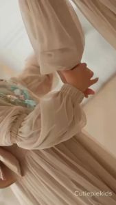 Gamis Anak Perempuan Couple Kakak & Adik 5-8 thn Bahan Satin Velvet Simple Kekinian Trendy COD