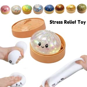 Giant Squishies Dumpling Bun Toy Slow Rising Glitter Dumpling Stress Ball Stress Relief Fidget Toy for Home Office Travel