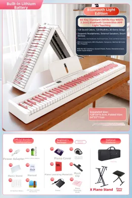 BEETHOSTAR | Foldable 88 Key Weighted Electronic Piano