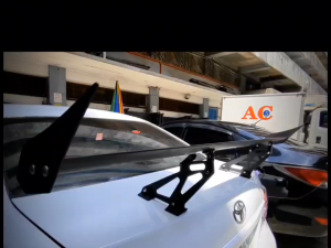 CPO (135cm) JG-115 Aluminum Double Deck Racing Rear Trunk Spoiler Black (#6703)