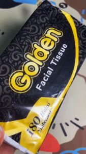 [10 Pcs] Tissue Golden Facial 180 Helai Embossed Tisu Murah