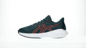 ASICS Kids GEL-CUMULUS 26 Grade School Running Shoes in Saxon Green/Coral Reef