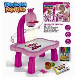 Bàn vẽ tranh thông minh có đèn chiếu sáng cho bé tập vẽ - Máy chiếu vẽ tranh cho bé tập vẽ và tô màu hình hươu