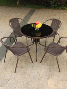 Outdoor Small round Table Tea Shop Balcony Outdoor Seating Garden Leisure Area Layout Folding Iron Art Modern Minimalist Style