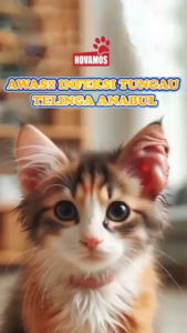 NOVAMOS Obat Tetes Telinga Kucing dan Anjing Anti Earmites Conge Gatal Infeksi 10ml