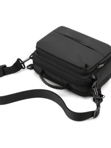 Minimalist Casual Mens Crossbody Bag Waterproof Camera Bag Business Messenger Chest Bag Single Shoulder Bag Nylon Fabric Zipper Closure