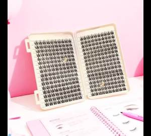 32Rows Large Capacity Glue-free False Eyelashes Natural Wispy Cluster Lashes Extension Professional Individual Cluster Grafting
