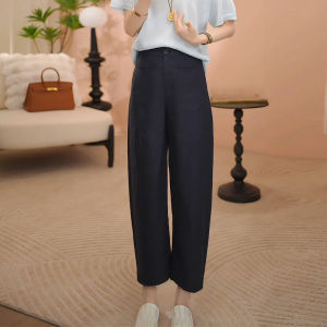 MEITESIJIAONU | Lightweight Pink Tencel Linen Pants Thin