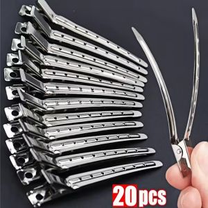 20Pcs Hair Care Clips Stainless Steel Hairdressing Sectioning Clips Clamps For Hairdressing Barber Hair Cut Use Styling Tools