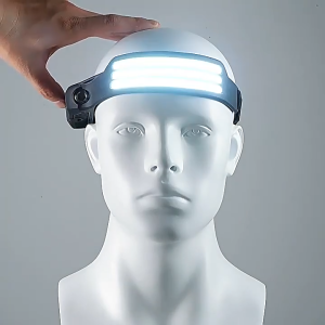 COB Silicone Portable Wave-sensing Headlamp USB Mini Multifunctional Outdoor Fishing Strong Flashlight