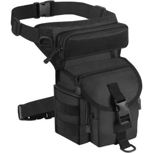 Adjustable Tactical Drop Leg Bag Mens Fanny Waist Pack Belt Bag for Cycling Camping Hiking Outdoor Sports