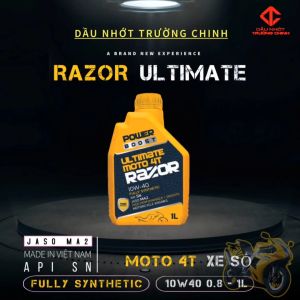 Nhớt Razor Ultimate 4T 10W40 SN tổng hợp 100% dành cho xe số tay côn
