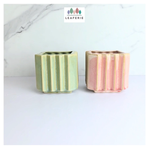 The Leaferie Rosin Square Ceramic flowerpot flowerpots flower pot planter