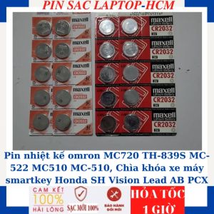 Pin nhiệt kế omron MC720 TH-839S MC-522 MC510 MC-510 Chìa khóa xe máy smartkey Honda SH Vision Lead AB PCX - CR2032