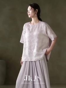 JK&JS | Silk Brocade New Chinese Style Loose Blouse