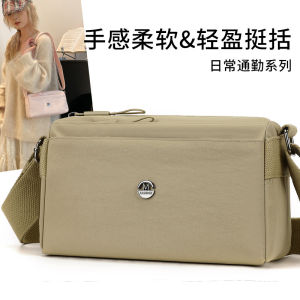 New 2025 Womens Nylon Cloth Bag Single Shoulder Crossbody Phone Bag Casual Multi-layer Small Square Bag Trendy Waterproof