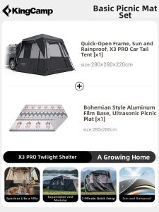 Kingcamp | Easy Setup Vehicle Rear Expanding Tent