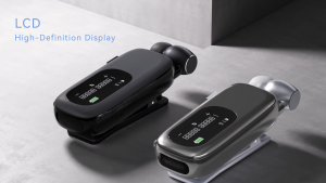 K75 Wireless Lavalier Bluetooth 5.4 Headset | 20H Talk Time | LED LCD Display | Noise Cancelling Mic | Clip-On Business Earphone | Type-C Fast Charge