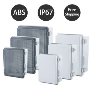 IP67 Waterproof Transparent Cover Enclosure Junction Box: ABS Plastic Outdoor Power Distribution Box & Electronic Instrument Case