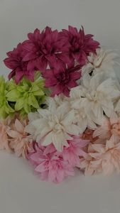 Bunga Crisant Premium Jumbo SJ Cabang 5 Diamater 13 cm Bunga Artificial / Bunga Hias Plastik Import / Dekorasi Pelaminan / Hiasan Bunga Mawar Rose Plastik