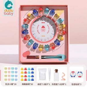 กล่องเก็บฟันชั้นดินสีสันสดใสสำหรับเด็ก Dudubaby TR010 สำหรับเด็กชายและเด็กหญิง อุปกรณ์เก็บรักษาฟันชั้นดินสีสันสดใส