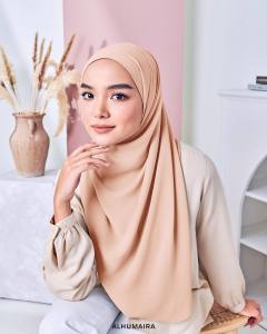 Alhumaira Basic Essential Plain Shawl: High quality Pearl Chiffon basic shawl to wear every day but still emphasize on the quality.