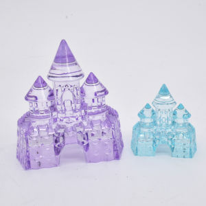 Acrylic Crystal Transparent Castle Jewelry Princess Gemstone Decorations Small Gift Toy for Boys And Girls Children Reward