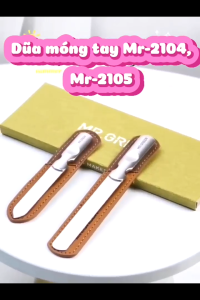 MR.GREEN Dũa Móng Tay Hai MặtThép Không Gỉ Bao Da PU.