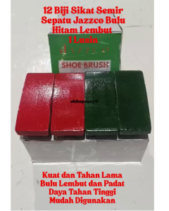 12 Biji Sikat Semir Sepatu Jazzco Bulu Hitam Lembut 1 Lusin