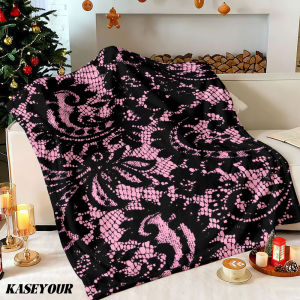 Beast Kingdom | Lace Elegance Winter Summer Flannel Blanket Throw Fleece Soft Fuzzy Plush Cozy Fleece Blankets for Sofa Ideal Gifts