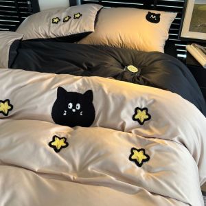 XINGQING | Ice Silk Embroidered Bedding Set