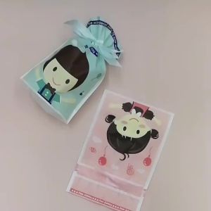 10 Chiếc Túi Quà Tặng Dây Rút Cho Bé Tắm Nhựa Bánh Quy Ăn Vặt Kẹo Bao Bì Có Ruy Băng Họa Tiết Bé Trai Bé Gái Cho Dự Tiệc