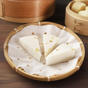 ไม้ไผ่ Yixuan แผ่นรองกระดาษสำหรับนึ่งซึ้งนึ่งใช้ในบ้านกระดาษสำหรับอบบาร์บีคิวไม่ติดน้ำมันกระดาษซาลาเปากระดาษสำหรับนึ่งซาลาเปากระดาษสำหรับนึ่งซาลาเปาทรงกลม