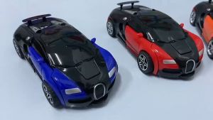 Kids Transforming Car Toys Transformers Robot Sports Car Bump Automatic Deformation Kid Vehicles Toys Boys Birthday Gift