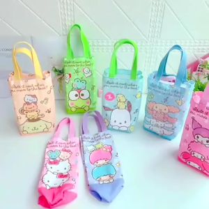 Túi đựng bình giữ nhiệt túi vải canvas túi đựng ly giữ nhiệt họa tiết hoạt hình dễ thương - Happy Life 4U