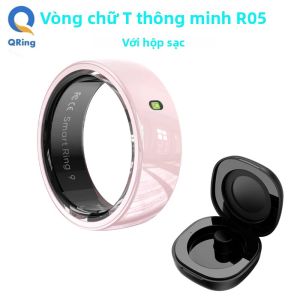 Nhẫn Thông Minh NFC R05 Dành Cho Nam & Nữ Với Hộp Sạc Chức Năng Theo Dõi Sức Khỏe & Giấc Ngủ Chống Nước 5ATM Nhiều Chế Độ Thể Thao Tương Thích Với Android Và iOS